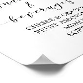 Aquarellfarben Rosa & Gold Snacks und Getränke Unt Poster (Ecke)