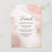 Aquarellfarben Rosa Gold Tinte Begleitkarte (Vorderseite)