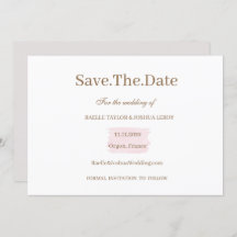 Aquarellfarben Rosa Goldweiße Save the Date Hochze