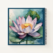 Aquarellfarben Rosa Lotus Blume Notizblock (Rückseite)