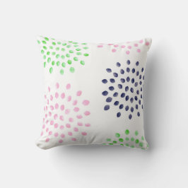 Aquarellfarben Rosa Navy Green Blume Kissen