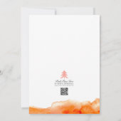 Aquarellfarben Rosa Orangefarbene Farbmischung Spl Einladung (Rückseite)