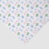 Aquarellfarben Rosa Orchideen Blau und Weiße Ingwe Seidenpapier (Ausschnitt)