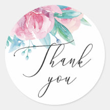 Aquarellfarben Rosa Rosa Blütenblüte Hochzeit dank