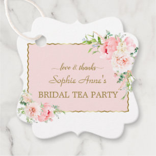 Aquarellfarben Rosa Rosa Blütenblüte Party Geschenkanhänger