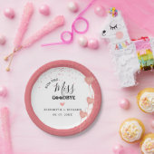 Aquarellfarben Rosa & Rotes Herz Sweet Danke Party Pappteller (Party)