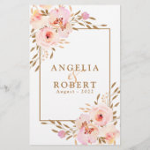 Aquarellfarben Rosa Schwarz Gold Rose Brautparty G (Rückseite)