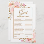 Aquarellfarben Rosa Schwarz Gold Rose Brautparty G (Vorne/Hinten)