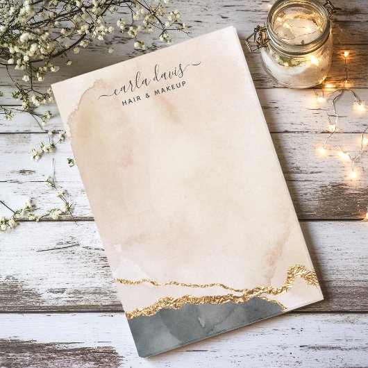 Aquarellfarben Rosa Schwarzes Gold Aquädukt Salon Post-it Klebezettel