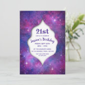 Aquarellfarben, rosa und blau einladung (Stehend Vorderseite)