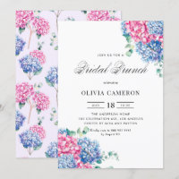 Aquarellfarben Rosa und Blau-Hydrangeas Bridal Bru