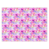 Aquarellfarben Rosa und Blauer Flora Französischer Tischdecke (Vorderseite (Horizontal))