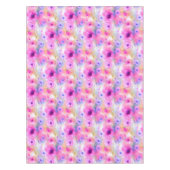 Aquarellfarben Rosa und Blauer Flora Französischer Tischdecke (Vorderseite)