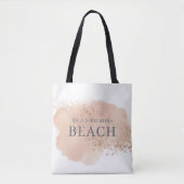 Aquarellfarben Rosa und Blue Beach Tasche (Vorderseite)