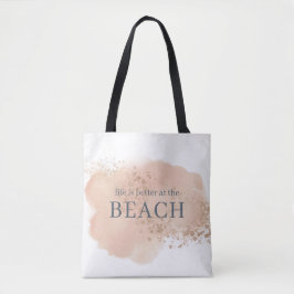 Aquarellfarben Rosa und Blue Beach Tasche