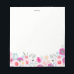 Aquarellfarben Rosa und Lila Anemonen Garland Blüt Notizblock<br><div class="desc">Aquarellfarbe Rosa und Lila Anemones Garland Blumenkommentar. Farbenfrohe und skurrile Notizblock mit rosa,  rot und lila Aquarellanemonen mit Eukalyptusakzenten. Das wird ein perfekter weiblicher Akzent für Ihr Büro sein.</div>
