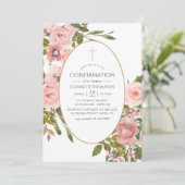 Aquarellfarben Rosa und Rose Gold-Bestätigung Einladung (Stehend Vorderseite)