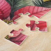 Aquarellfarben Rosa und Rote Poinsettia Puzzle (Seite)