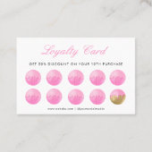 Aquarellfarben Rosa Utensien Bäckerei Treuekarte (Rückseite)