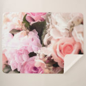 Aquarellfarben-Rose 25 Sherpadecke (Vorderseite (Horizontal))