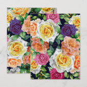 Aquarellfarben-Rose 29 Postkarte (Vorne/Hinten)