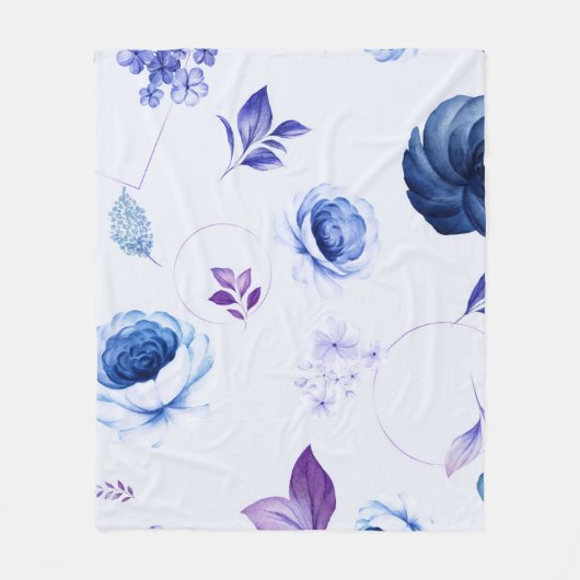 Aquarellfarben-Rose 31 Fleecedecke (Vorderseite)