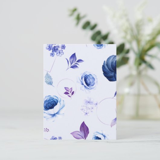 Aquarellfarben-Rose 31 Postkarte (Stehend Vorderseite)