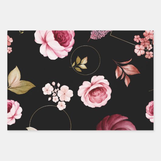 Aquarellfarben-Rose 32 Geschenkpapier Set (Vorderseite 2)