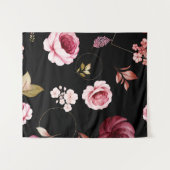 Aquarellfarben-Rose 32 Wandteppich (Vorderseite (Horizontal))