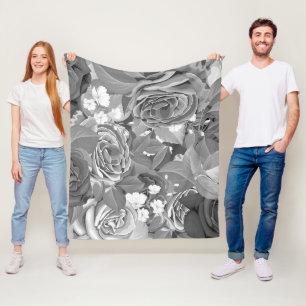Aquarellfarben-Rose 39 Fleecedecke