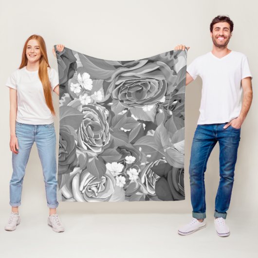 Aquarellfarben-Rose 39 Fleecedecke (Beispiel)