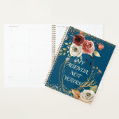 Aquarellfarben Rose Blueish Bouquet Agenda Planner Planer (Anzeige)