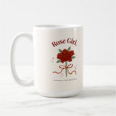 Aquarellfarben Rose Blume Illustration Tasse (Links)