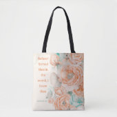Aquarellfarben Rose Christliche Schrift Jeremiah 1 Tasche (Vorderseite)