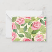 Aquarellfarben Rose Dankbarkeit Vielen Dank Anmerk Mitteilungskarte (Rückseite)