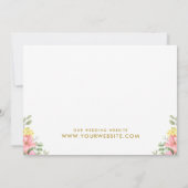 Aquarellfarben-Rose, die unsere Einladung Gerettet (Rückseite)