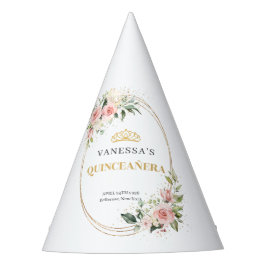 Aquarellfarben Rose Eukalyptus Goldbarren Partyhütchen