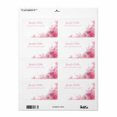 Aquarellfarben Rose Floral Moderner Chic Handgesch (Vorne)