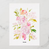 Aquarellfarben Rose Frühjahrswoche Blume Einladung (Rückseite)