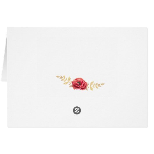 Aquarellfarben Rose & Glitzer Dankeschön (Rückseite Horizontal)