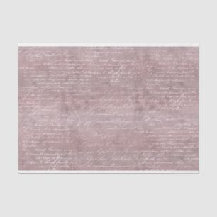 Aquarellfarben-Rose Gold-Script-Kalligrafie-Dekoup Seidenpapier