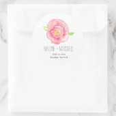 Aquarellfarben-Rose I Blumensticker Runder Aufkleber (Tasche)