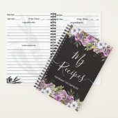 Aquarellfarben Rose Personalisierte Skriptfamilie  Notizblock (Innen)