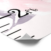 Aquarellfarben Rose Pink Growth Chart Behielt auf Poster (Ecke)