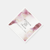 Aquarellfarben Rose Quartz Gold Geode Barefoot™ Serviette (Ecke)