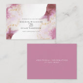 Aquarellfarben Rose Quartz Gold Geode Barefoot™ Visitenkarte (Vorne/Hinten)