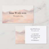 Aquarellfarben Rose rosa abstrakt Visitenkarte (Vorne/Hinten)