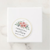 Aquarellfarben Rose Rosa Blumenzwiese Vielen Dank Geschenkanhänger (Beispiel)