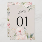 Aquarellfarben Rose Rosa Hochzeitsstimmung Tischnu (Vorne/Hinten)