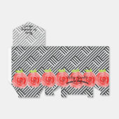 Aquarellfarben Rose Schwarz-weiß Streifen Derby Ze Geschenkschachtel (Ungefaltet)